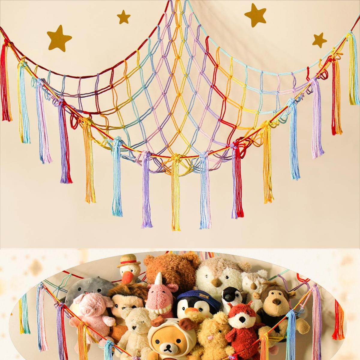 Mirolam Storage Hammock Net Rainbow