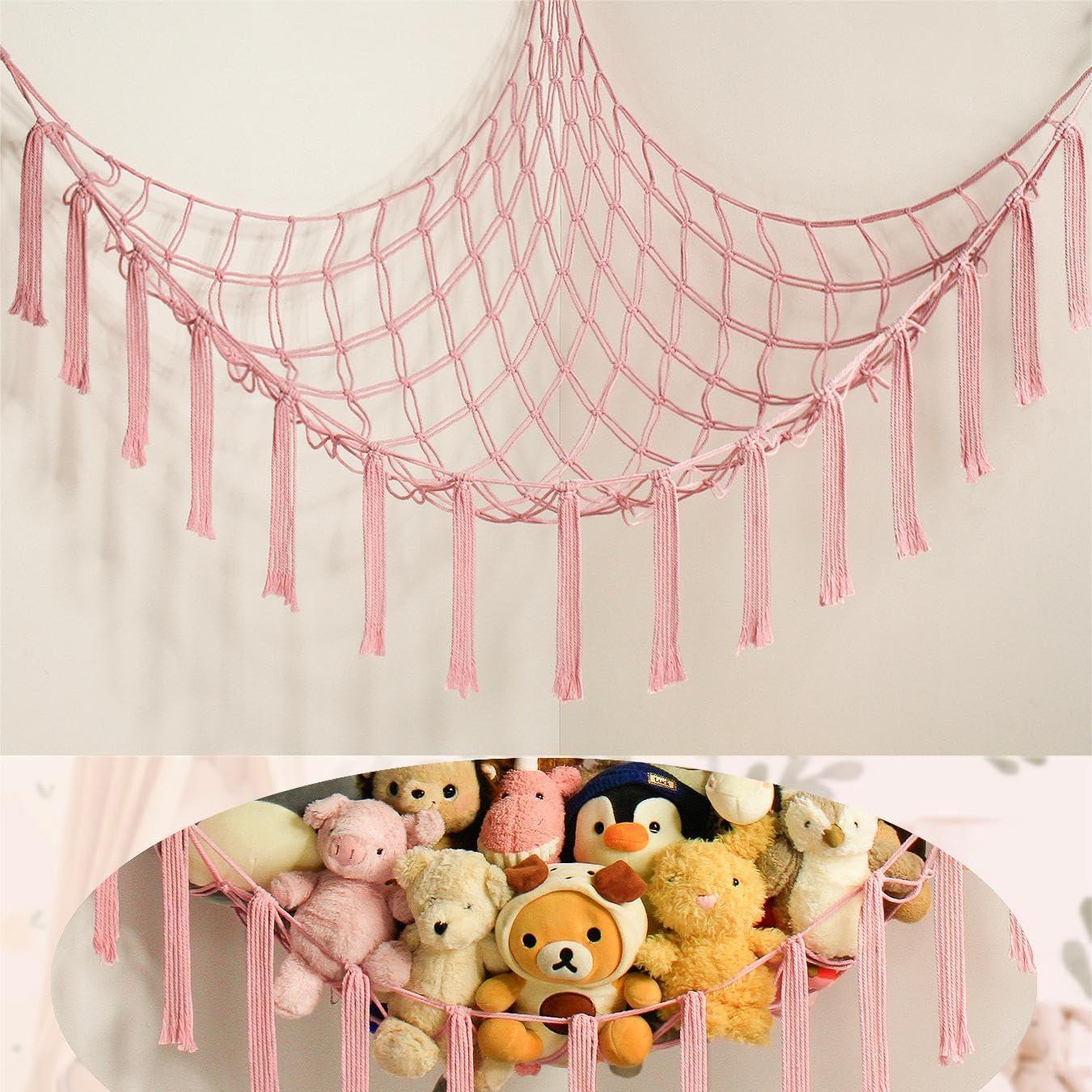 Mirolam Storage Hammock Net BabyPink