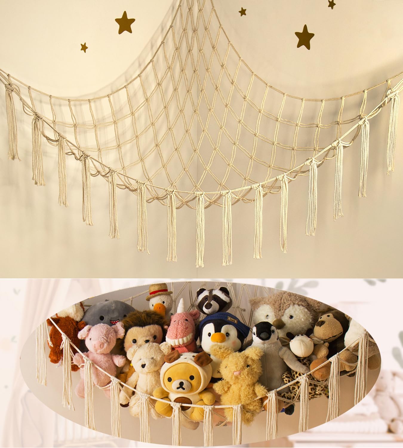 Mirolam Storage Hammock Net Beige