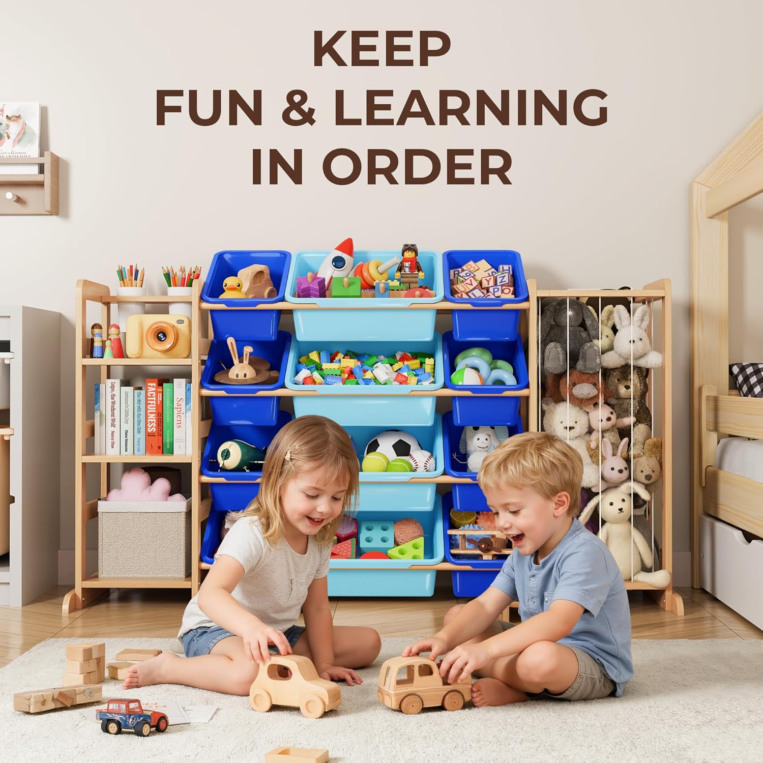 Mirolam Toy Storage Organizer Blue