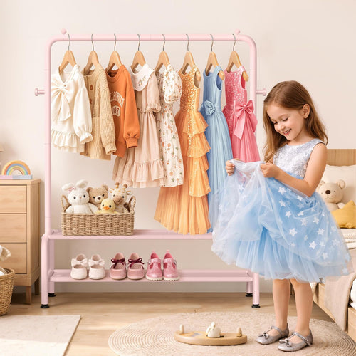 Mirolam Hanging Clothes Organizer Pink