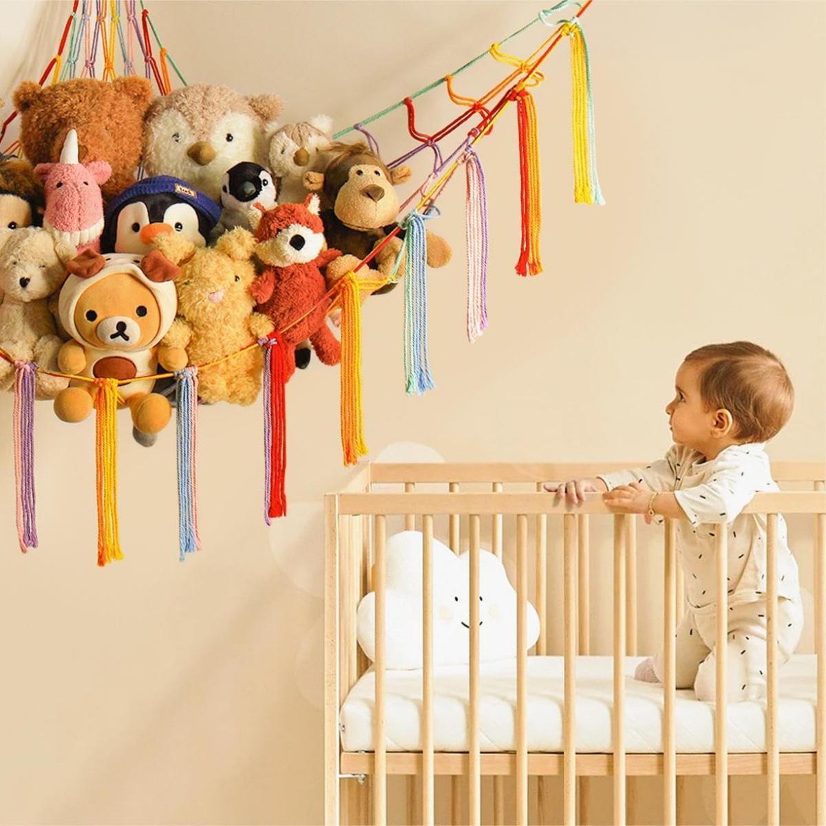 Mirolam Storage Hammock Net Rainbow