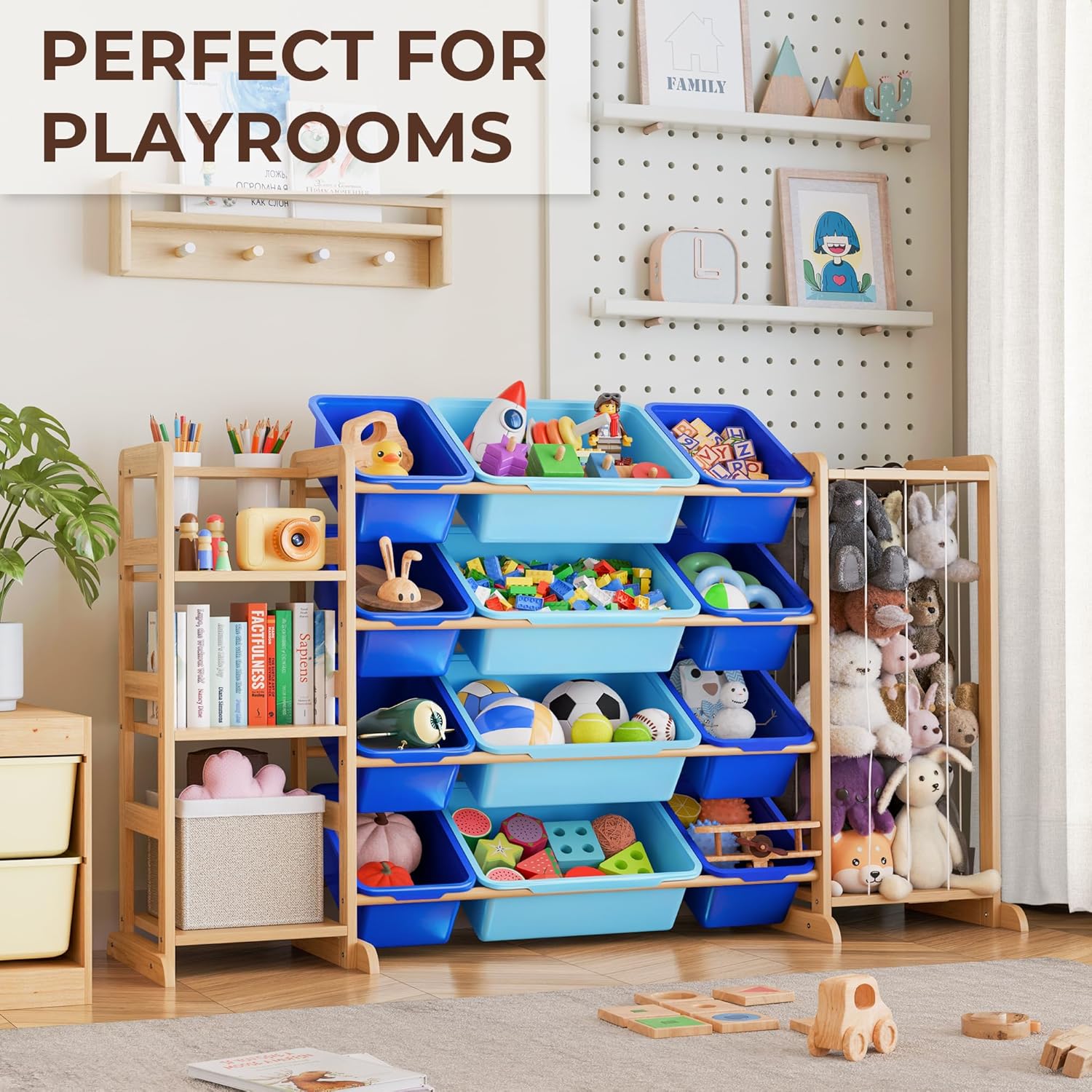 Mirolam Toy Storage Organizer Blue