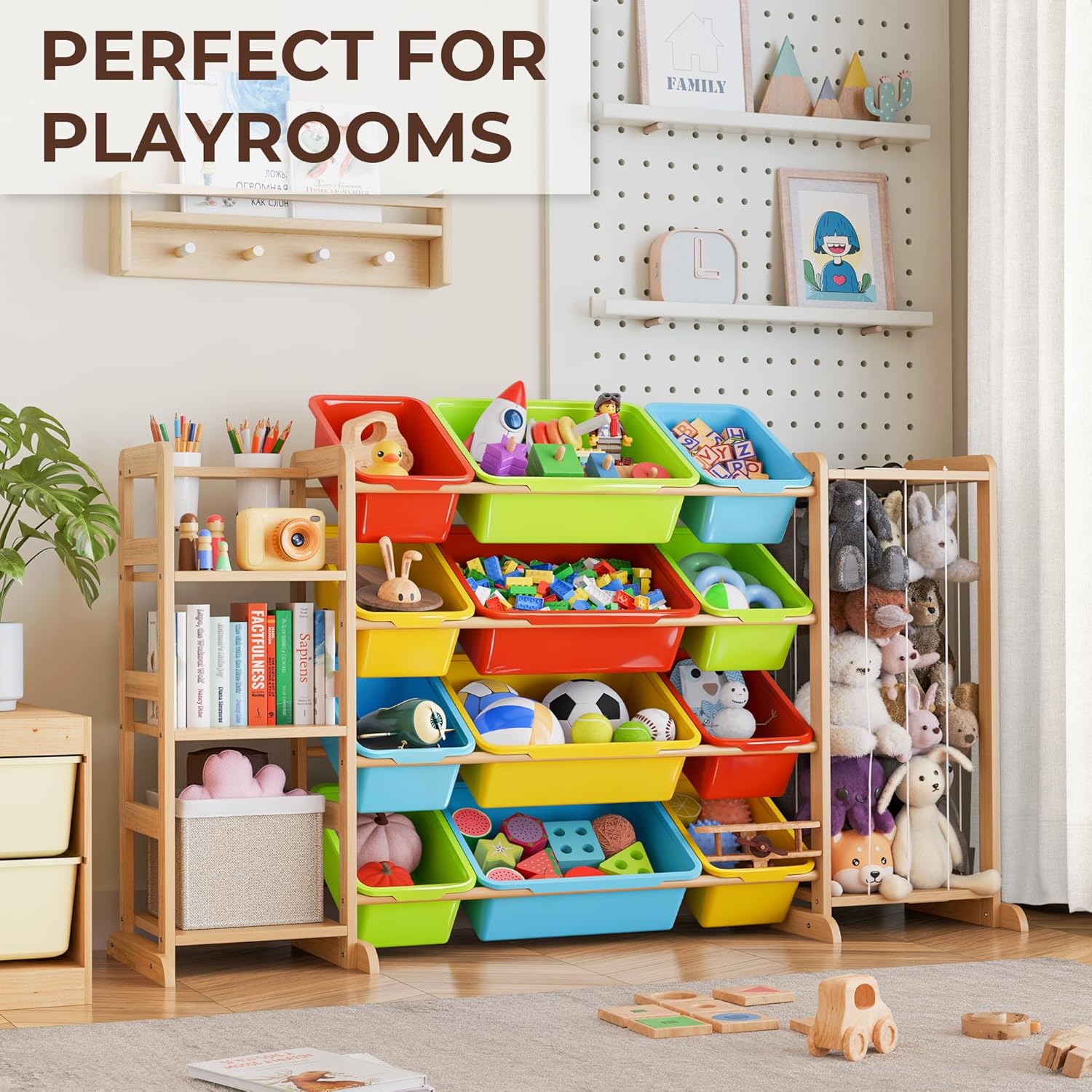 Mirolam Toy Storage Organizer Rainbow