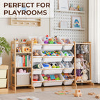 Mirolam Toy Storage Organizer White