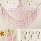 Mirolam Storage Hammock Net BabyPink