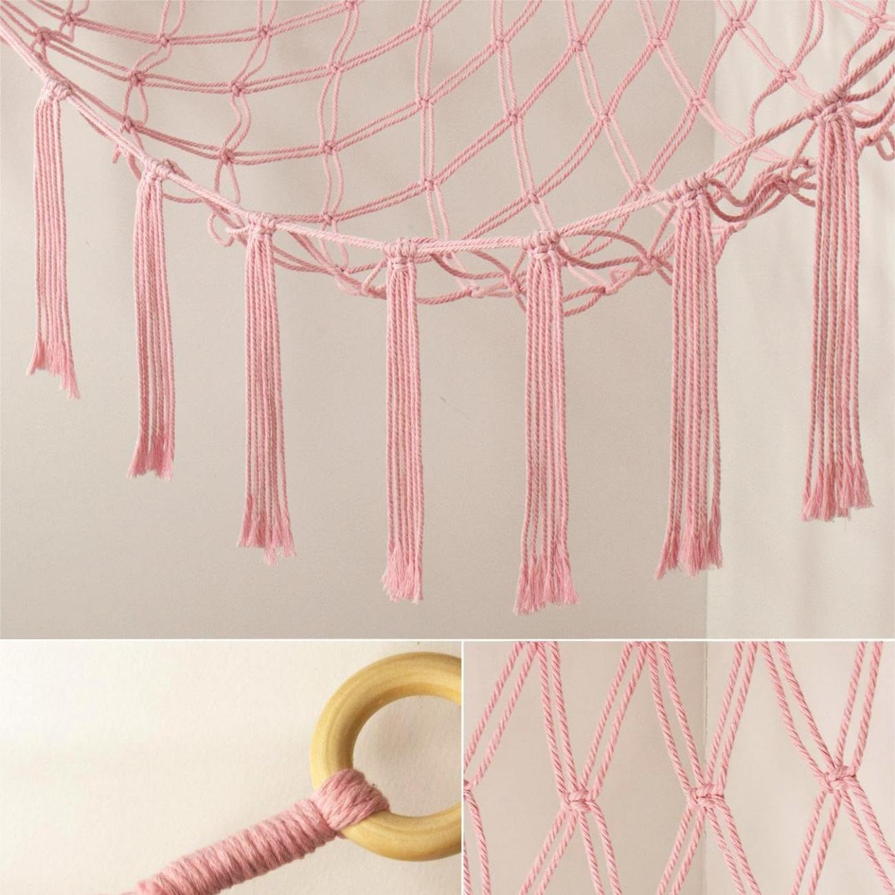 Mirolam Storage Hammock Net BabyPink