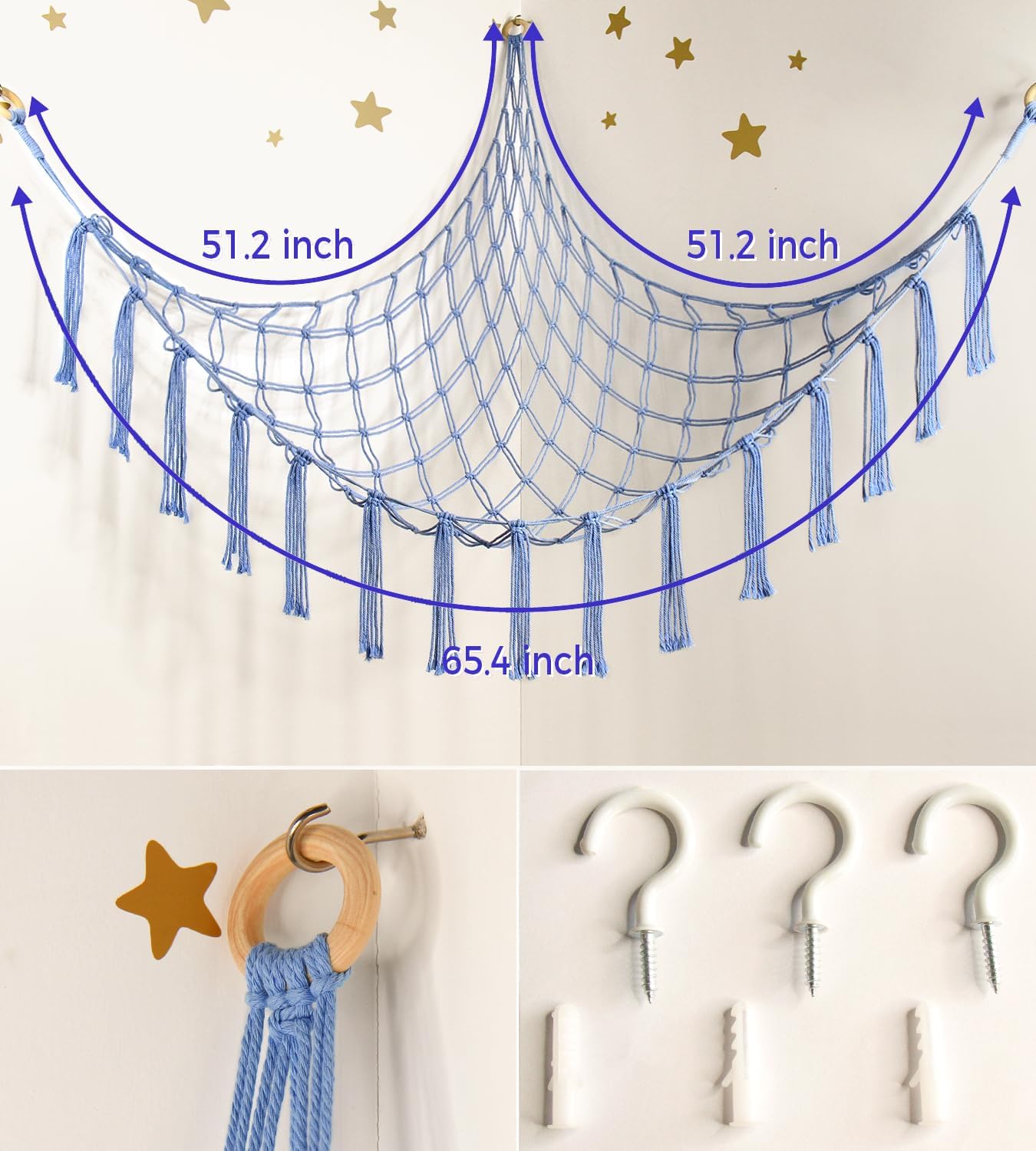 Mirolam Storage Hammock Net Blue