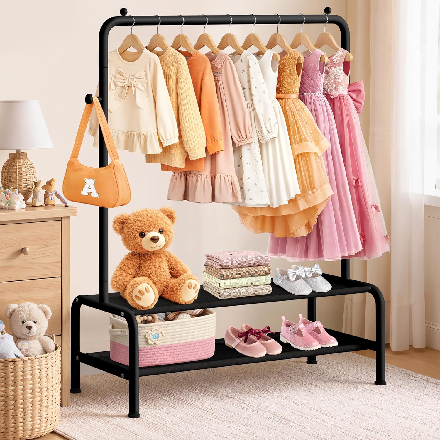 Mirolam Hanging Clothes Organizer Black