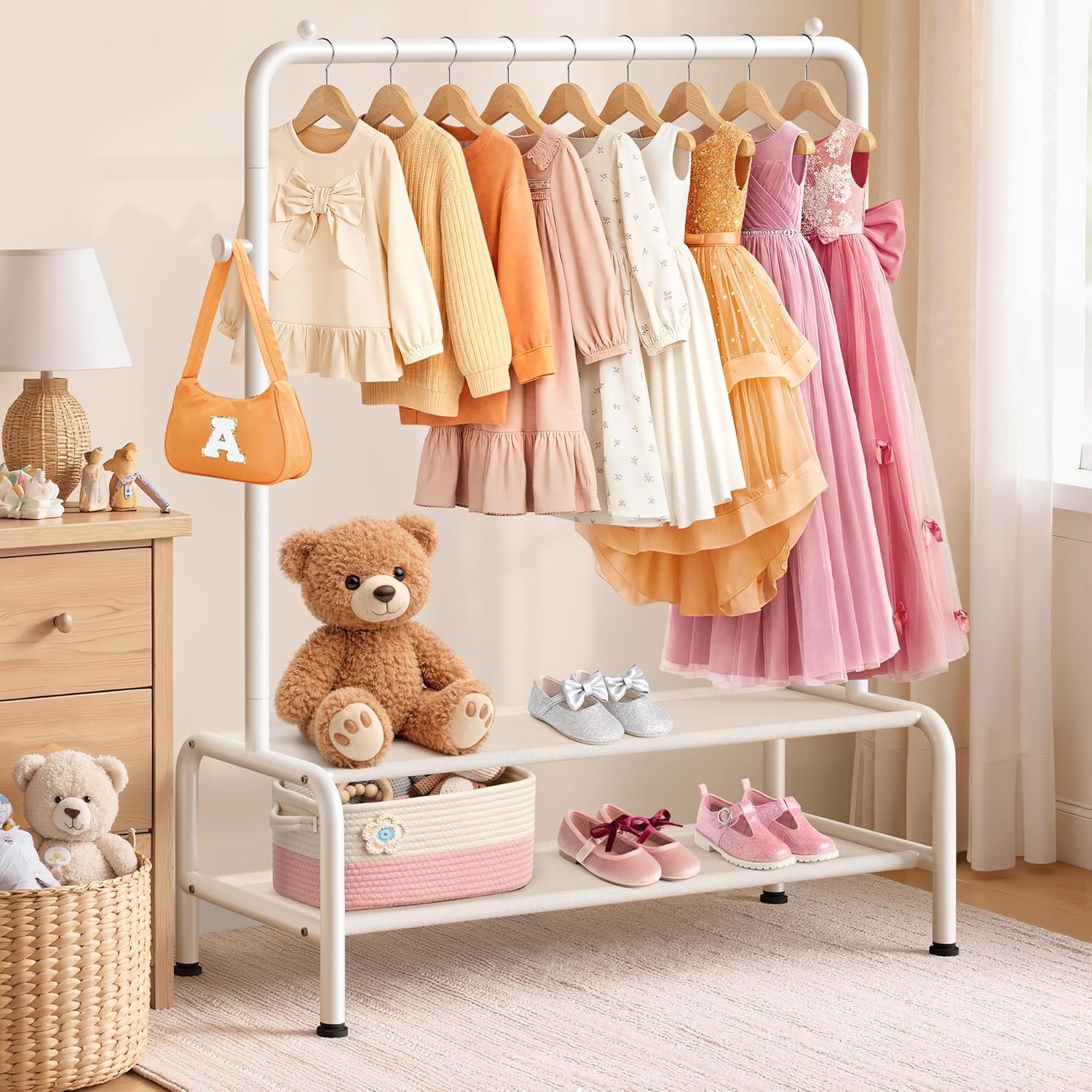 Mirolam Hanging Clothes Organizer White