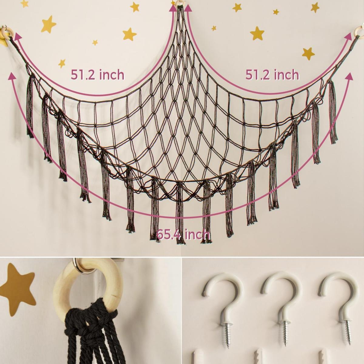 Mirolam Storage Hammock Net Black