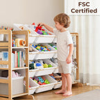 Mirolam Toy Storage Organizer White
