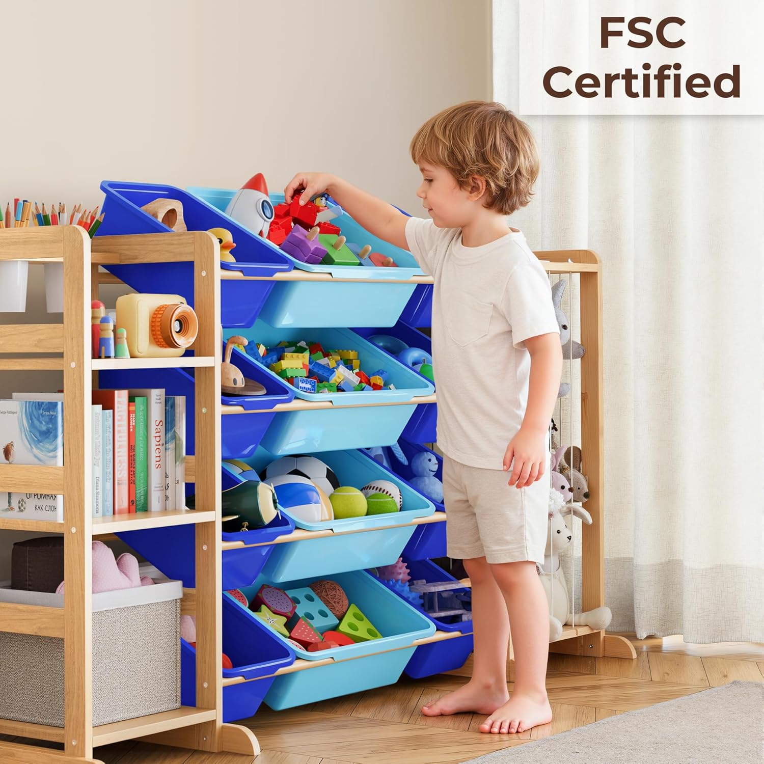 Mirolam Toy Storage Organizer Blue