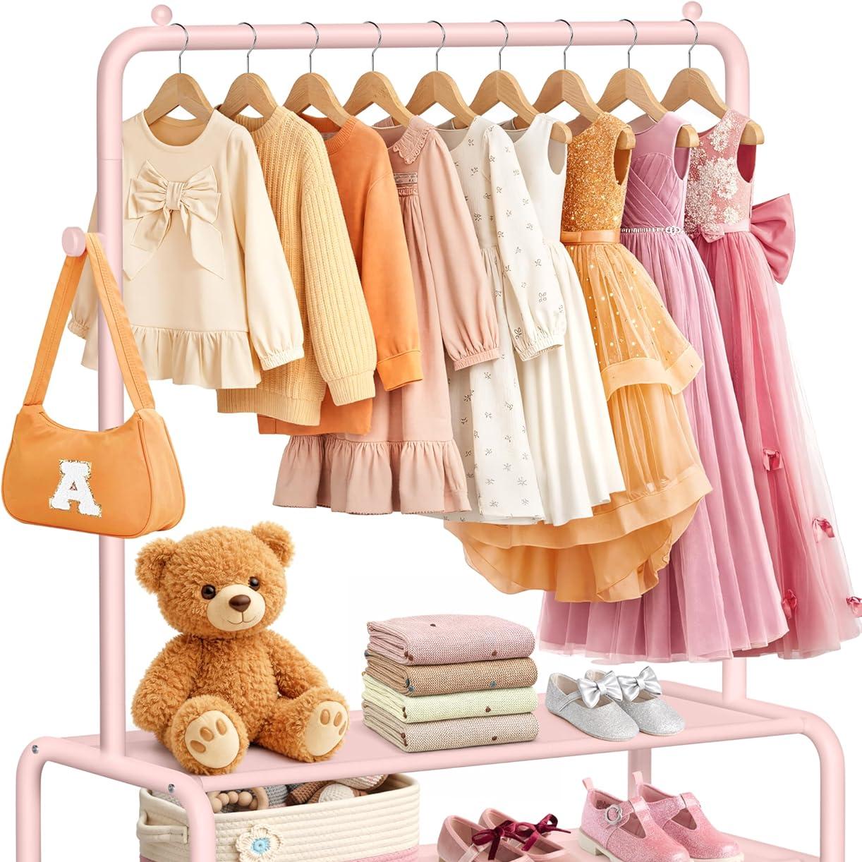 Mirolam Hanging Clothes Organizer Pink